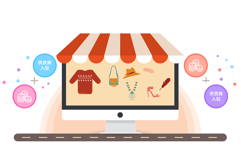 供货商平台使用费+交易佣金